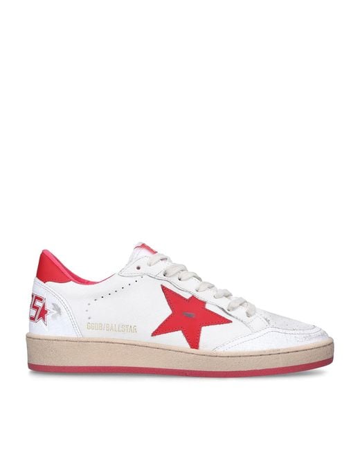 Golden Goose Deluxe Brand Pink Leather Ball Star Sneakers