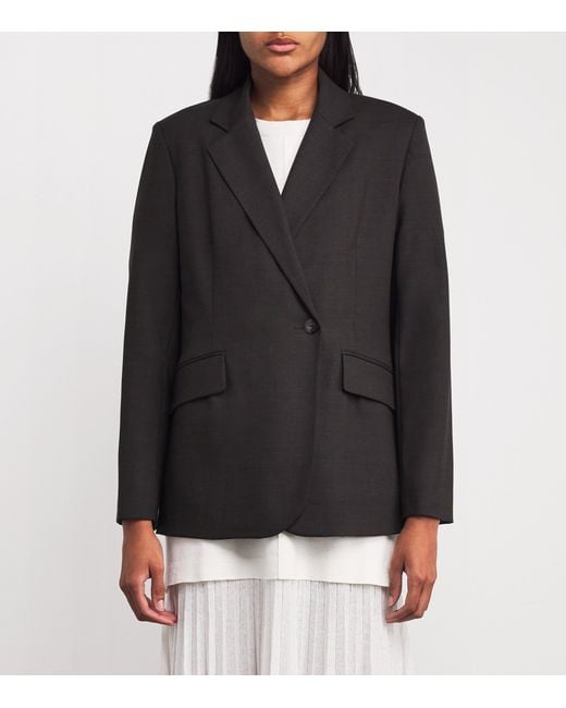 Claudie Pierlot Black Wool-Blend Blazer
