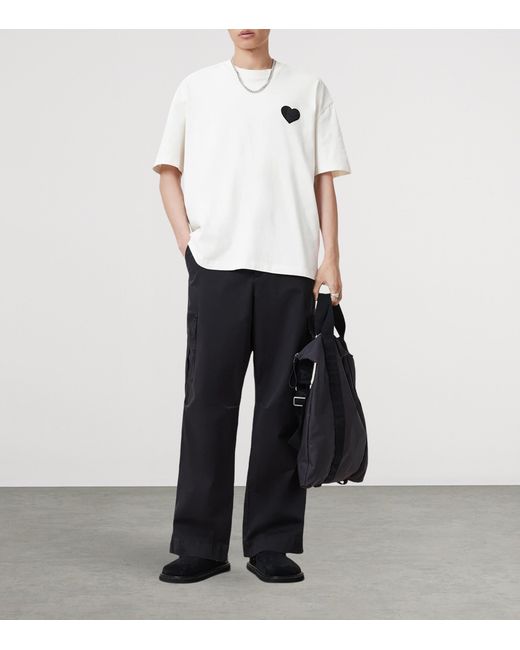 AllSaints White Organic Cotton Lover T-Shirt for men