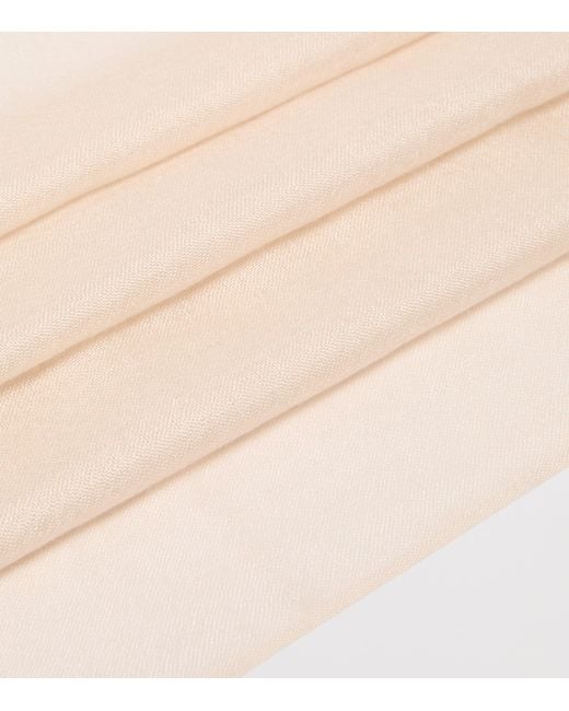 Weekend by Maxmara White Cashmere-Silk Scarf