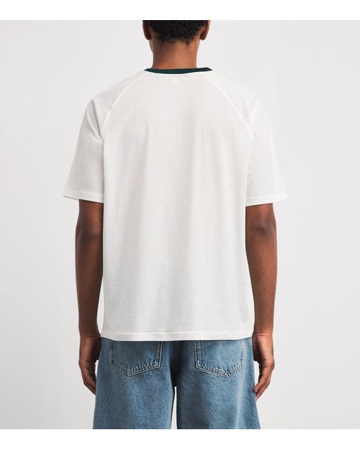 AMI White Cotton Ami De Coeur T-Shirt for men