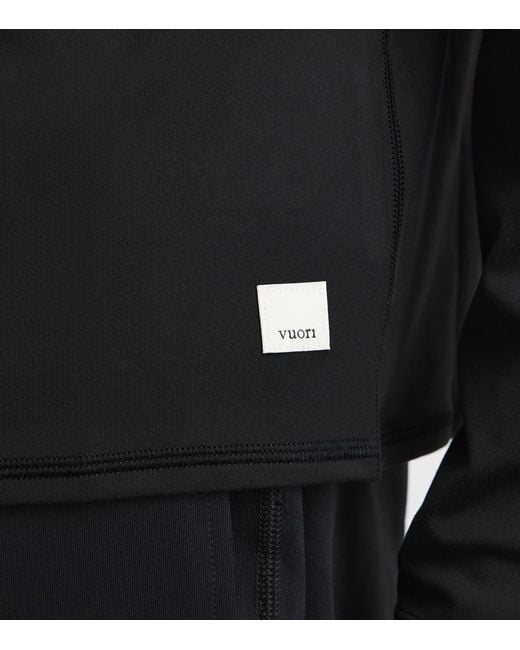 vuori Black Quarter-Zip Ponto Sweatshirt for men