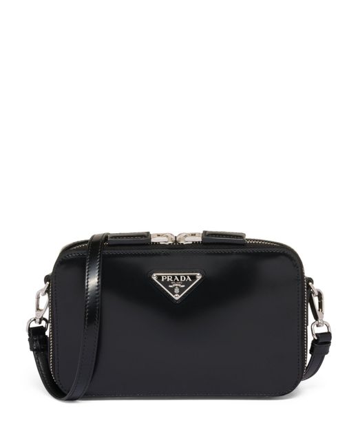 Prada Black Small Leather Brique Top-handle Bag for men