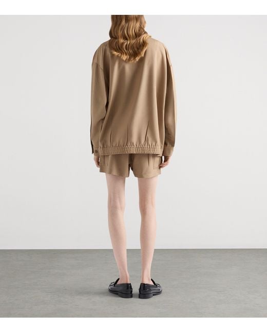 Prada Natural Wool-Mohair Tailored Jacket