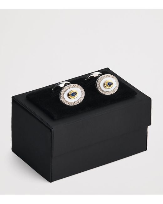 Deakin & Francis Metallic Sterling And Wreath Cufflinks for men