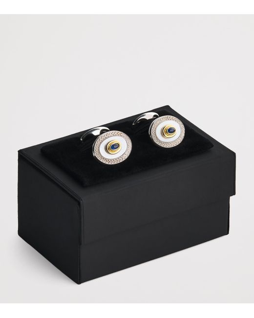 Deakin & Francis Metallic Sterling And Wreath Cufflinks for men