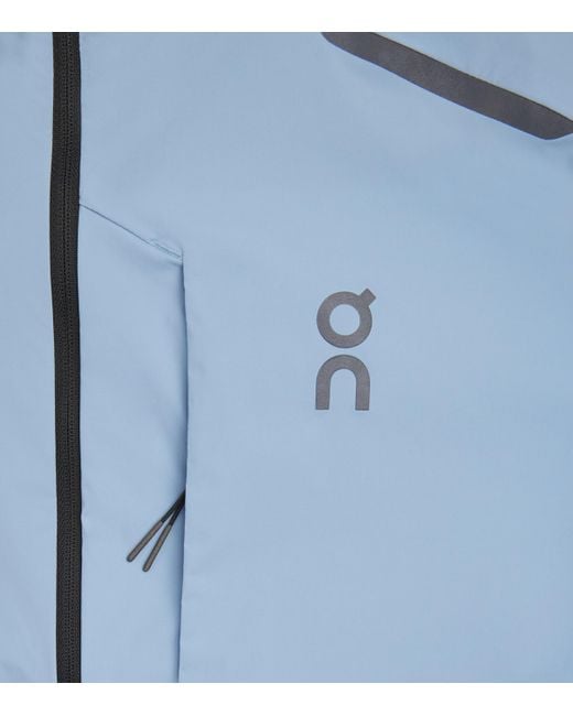 On Shoes Blue Packable Weather Jacket for men