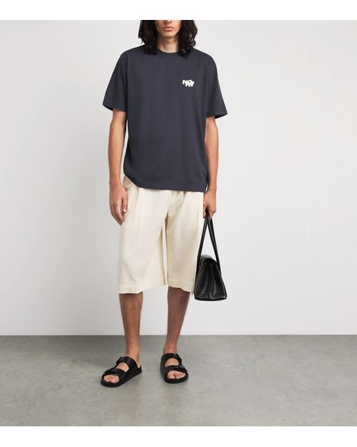 NN07 Blue Pima Cotton Adam T-Shirt for men