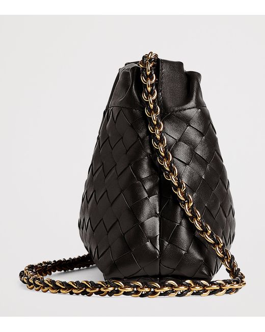 Bottega Veneta Black Leather Dustbag Notte Shoulder Bag