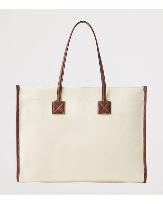 Burberry White Small Freya Tote Bag