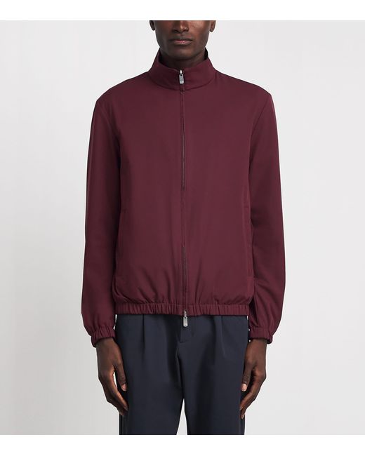 Marco Pescarolo Red Virgin Wool-Cashmere-Blend Reversible Jacket for men