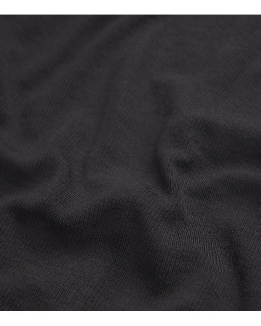 FRAME Black Modal Ribbed Rollneck Sweater