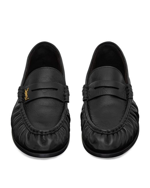 Saint Laurent Black Leather Le Loafers