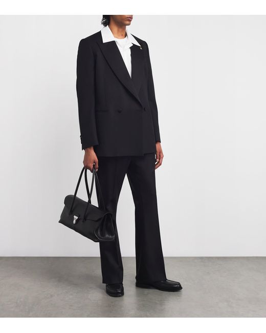 Amiri Black Double-Breasted Blazer for men