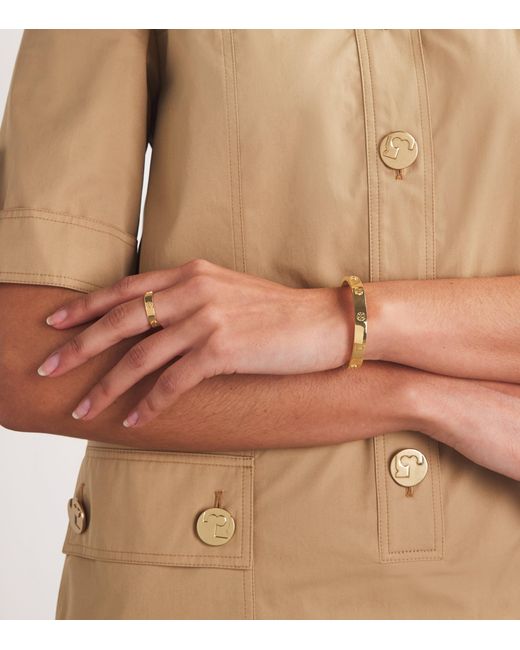 Tory Burch Natural Miller Stud Hinge Bangle