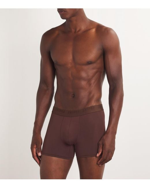 Skims Brown Stretch Boxer Briefs for men