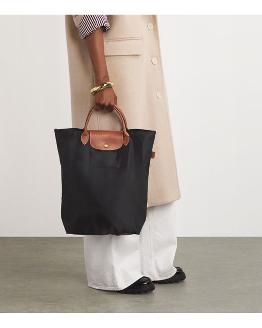 Longchamp Medium Nylon Le Pliage Original Tote Bag in Black Lyst UK