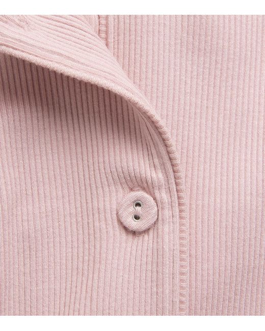Skims Pink Soft Lounge Ribbed Pyjama Set