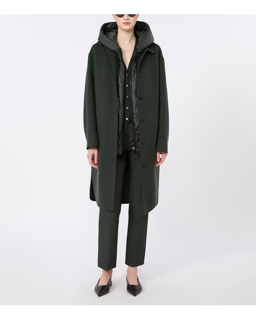Max Mara Gray Cotton-Blend Flared Trousers