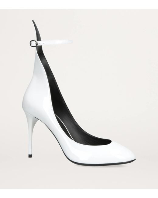 Alaïa White Patent Leather Decollete Pumps 90