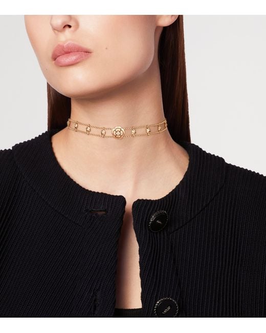 Chanel Metallic And Diamond Extrait De Camélia Supple Choker