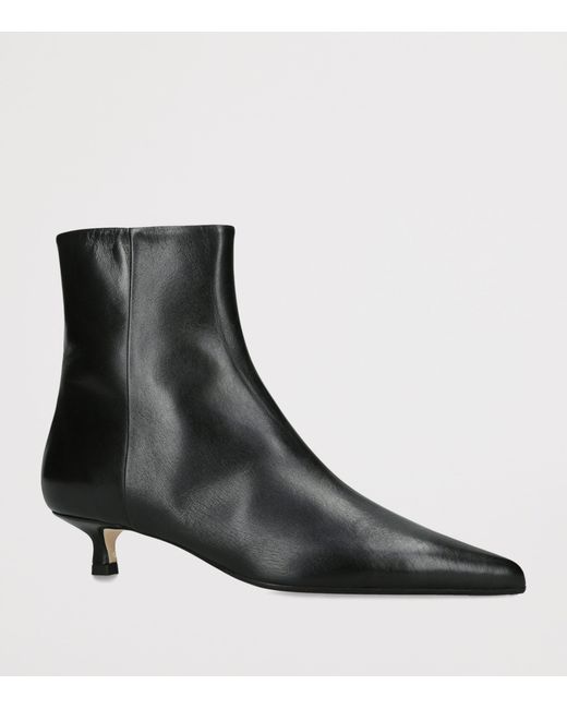 Aeyde Black Leather Sofie Heeled Boots 35