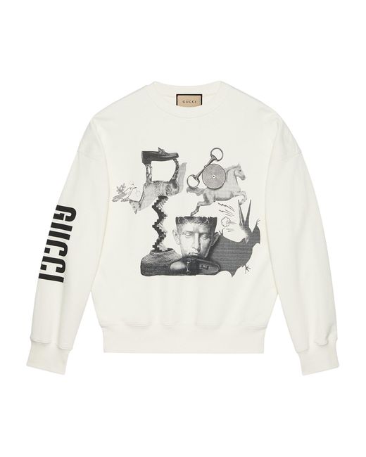 Gucci White X Ed Davis Graphic Sweatshirt