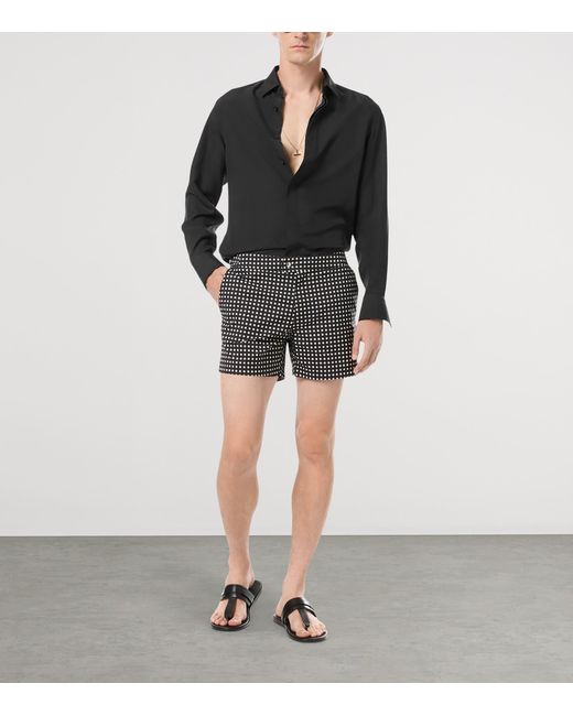 Tom Ford Black Polka Dot Swim Shorts for men