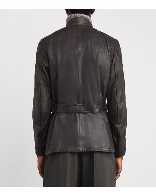 Belstaff Black Legacy Trialmaster Panther Leather Jacket for men