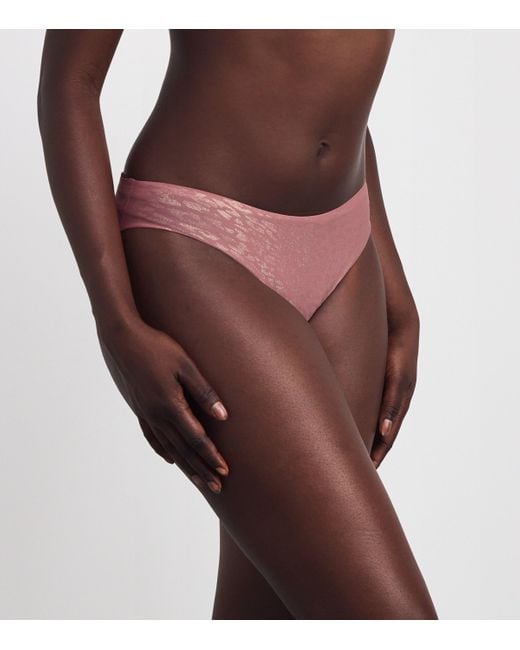 Chantelle Pink Softstretch Brazilian Briefs
