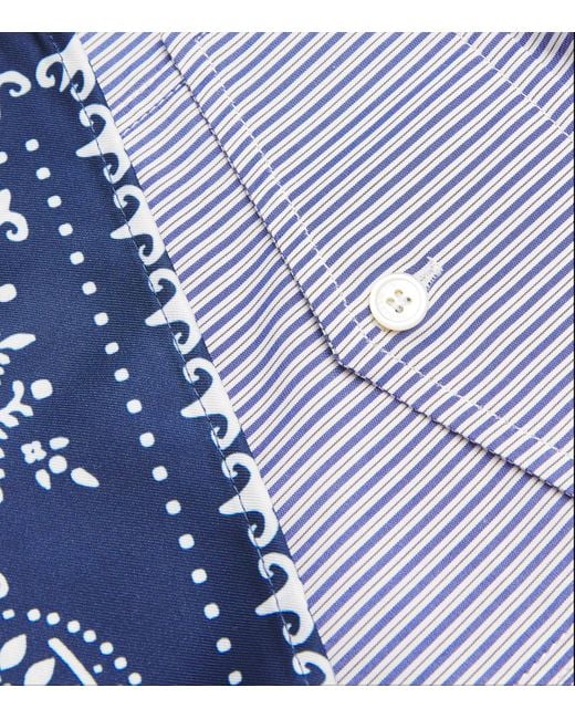 Weekend by Maxmara Blue Cotton Cropped Shirt