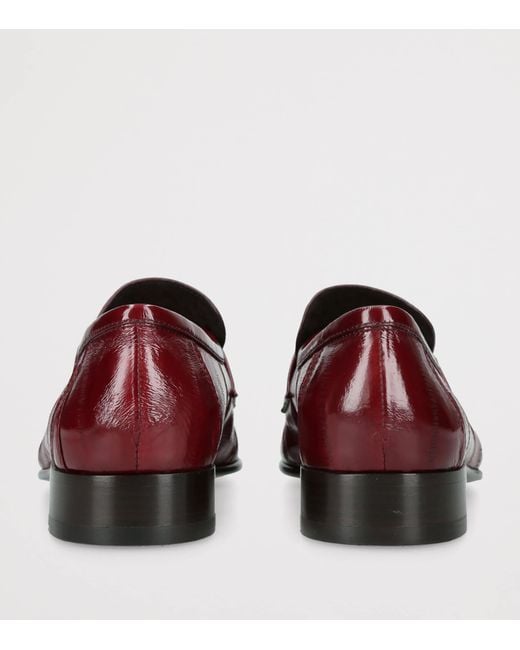 The Row Red Soft Eel Loafers