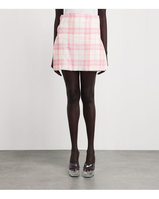 Vivienne Westwood Pink Check Pleated Mini Skirt