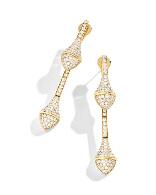 Marli New York Metallic And Diamond Cleo Drop Earrings