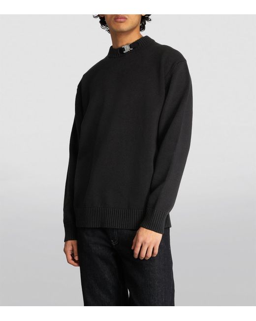 1017 ALYX 9SM Black Cotton Buckle Sweater for men