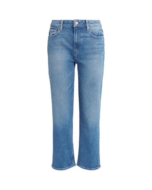 PAIGE Blue Mason Ankle Mid-Rise Straight Jeans