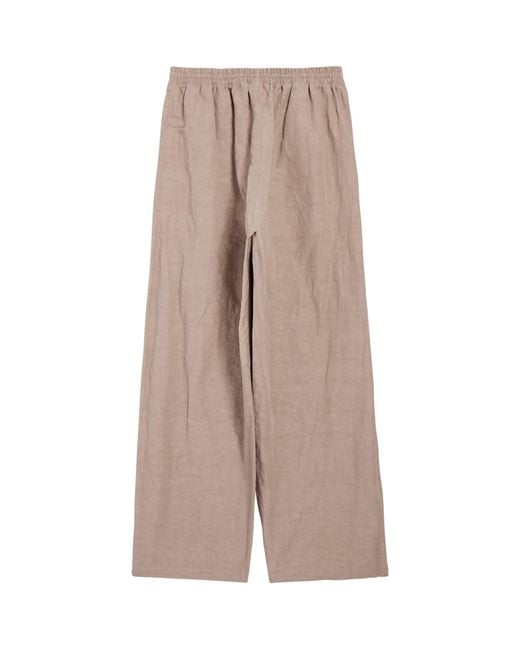 Balenciaga Natural Cotton-Blend Baggy Trousers