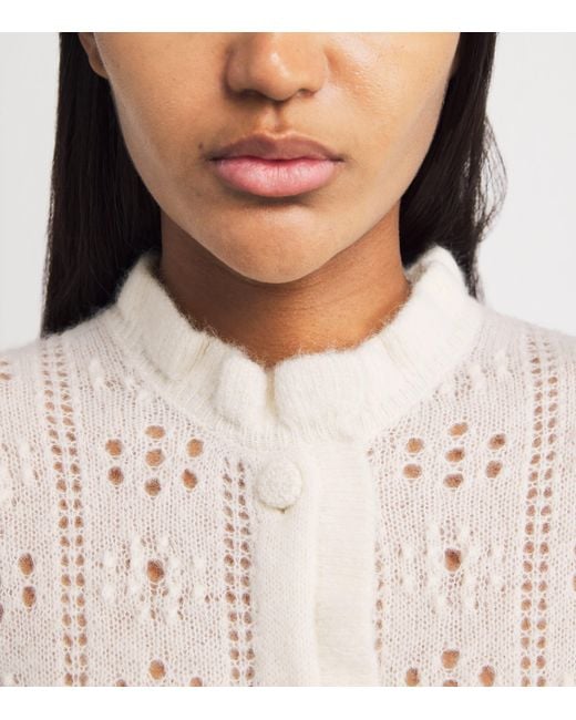 Doen White Alpaca-Blend Claudie Cardigan