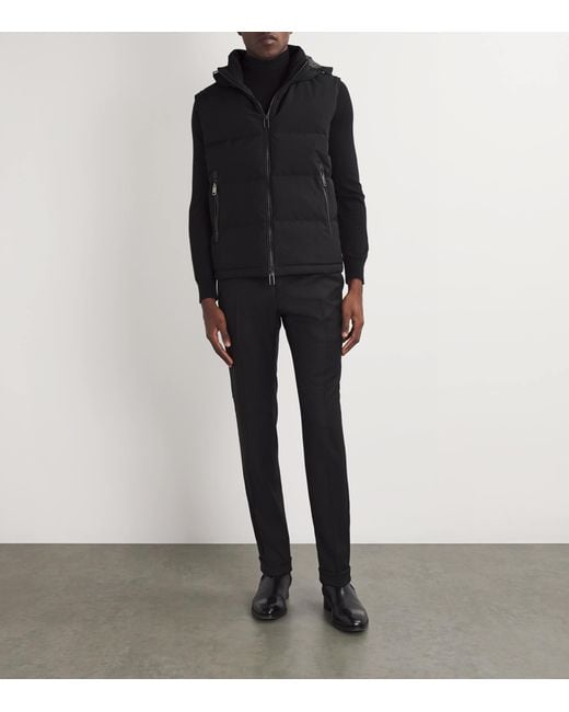 Brioni Black Down-Filled Gilet for men