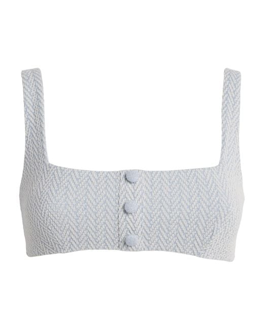Devon Windsor Gray Herringbone Mya Bikini Top