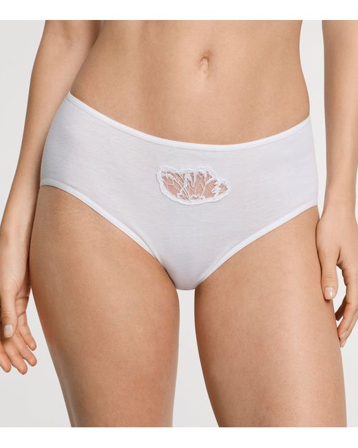 Hanro White Pima Cotton Belen Maxi Briefs
