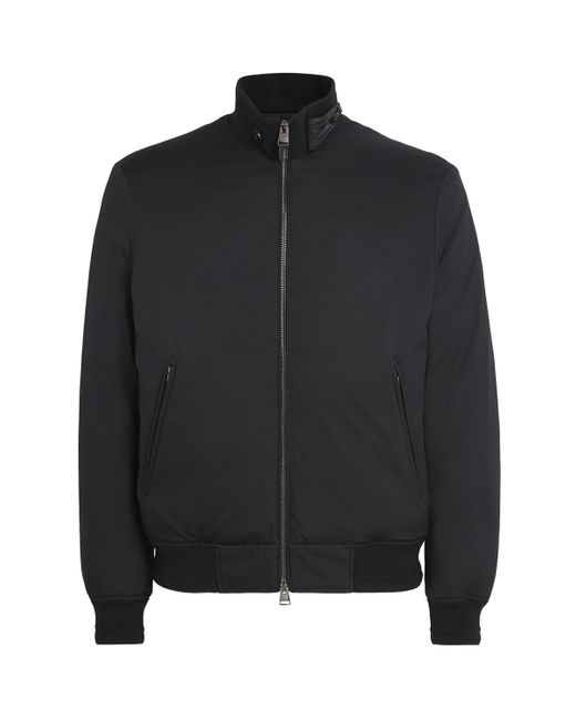 Canali Black Down Bomber Jacket for men