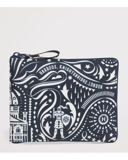 Harrods Metallic Knights Of Brompton Pocket Shopper Bag