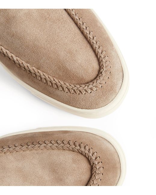Giorgio Armani Natural Suede Loafers for men