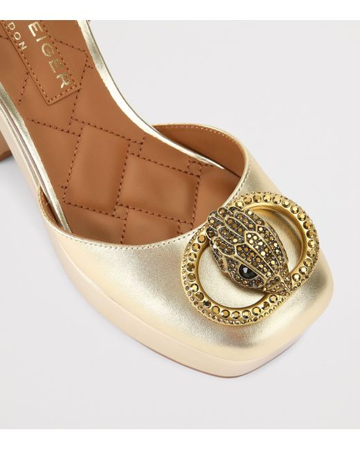 Kurt Geiger Metallic Leather Chelsea Platform Heels
