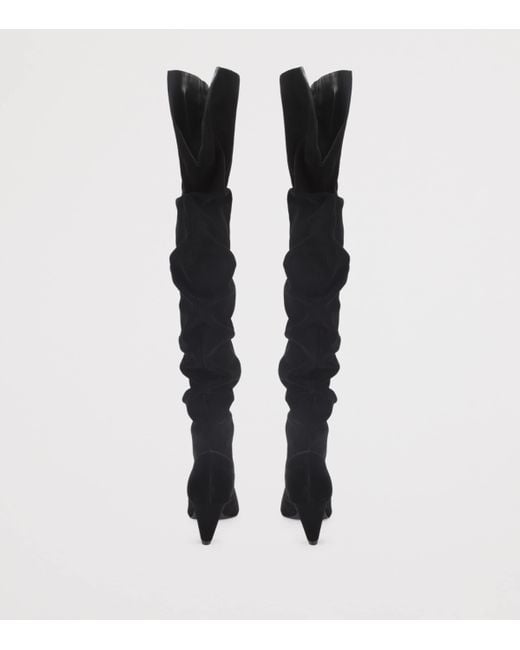 Kurt Geiger Black Suede Shoreditch Over-The-Knee Boots