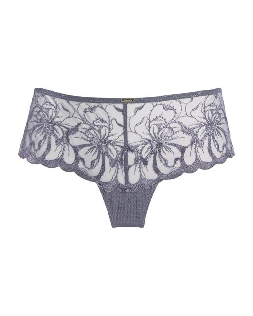 Chantelle Gray Lace Fleur Shorty Briefs