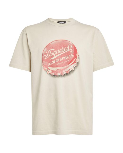 DSquared² White Bottle Cap T-shirt for men