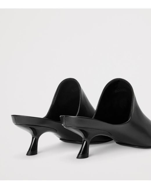 Loewe Black Leather Emily Heeled Mules 45