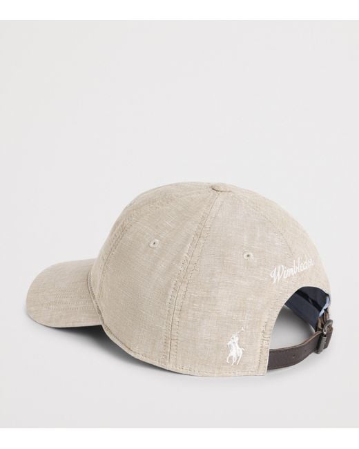 Polo Ralph Lauren Natural X Wimbledon Linen Logo Cap for men